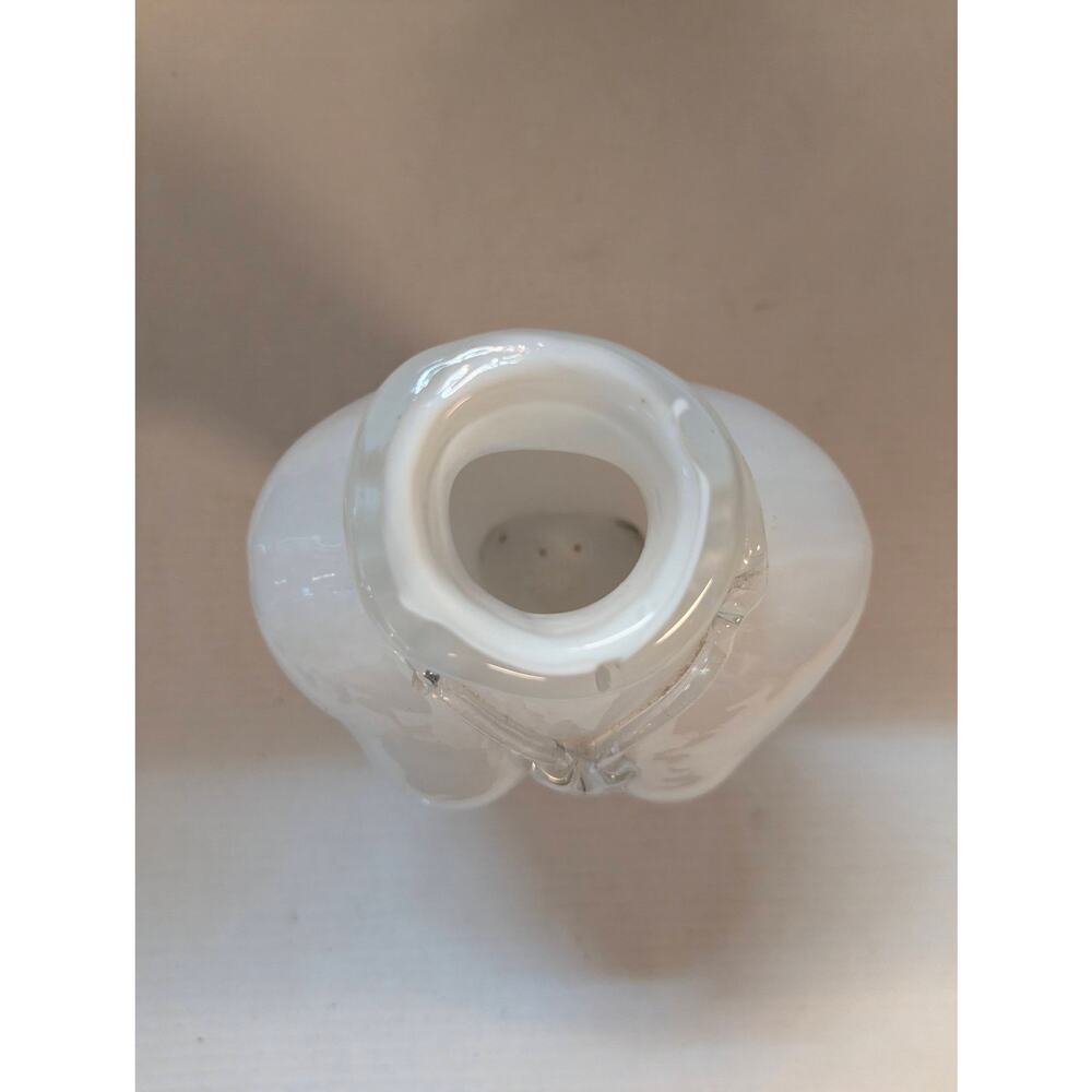 Vintage Y2K Frosted Glass Female Bust Torso Vase Clear Necklace Statue 10" - Picture 7 of 12
